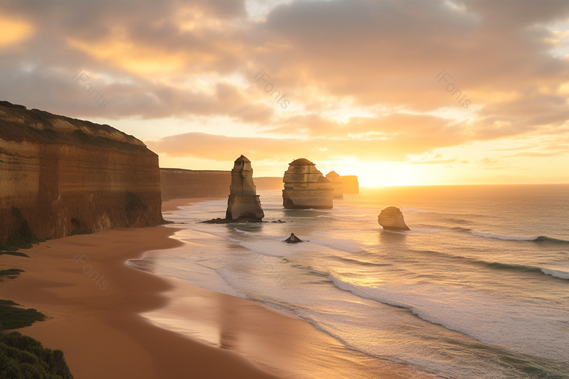 海边沙滩看消失在地平线的太阳,高清,摄影图,摄影图片,图片大全,摄影图免费下载